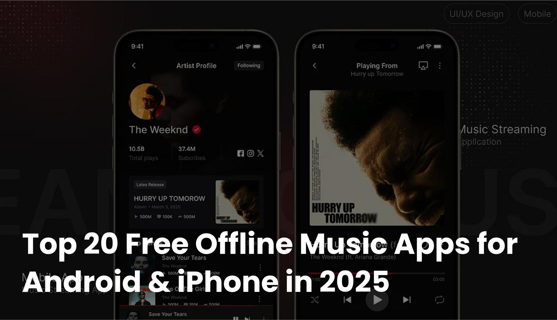 Top 20 Free Offline Music Apps for Android & iPhone in 2025